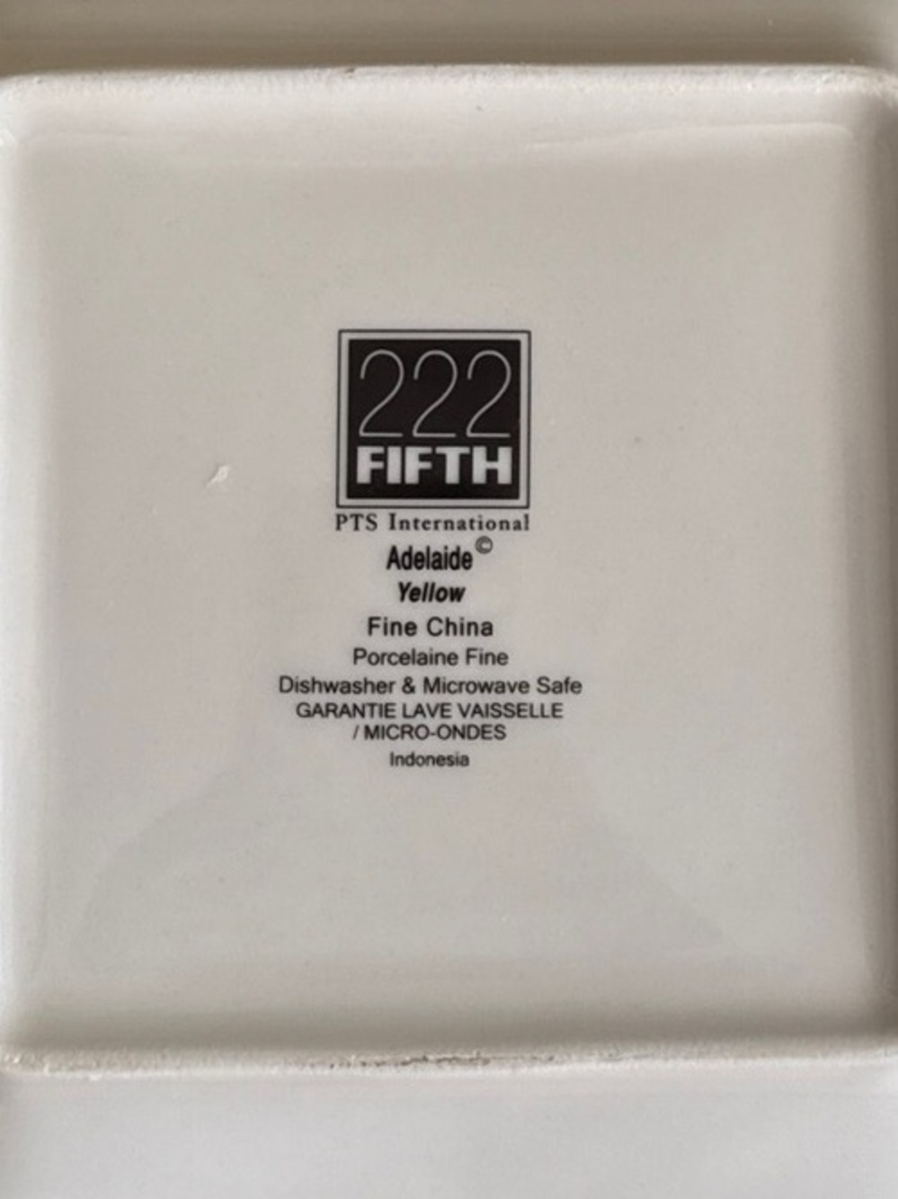222 Fifth Adelaide Yellow Porcelain 8.5” Toile Floral Salad Plate Set of 2 - Picture 5 of 6